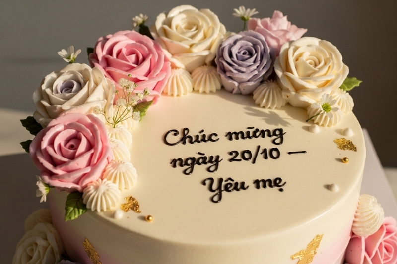 Mẫu bánh kem 20/10 tặng mẹ ý nghĩa