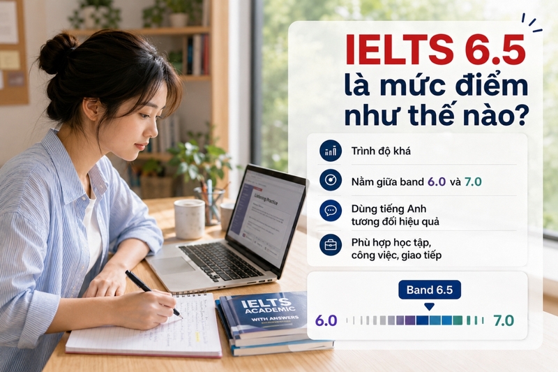 IELTS 6.5 là mức điểm như thế nào