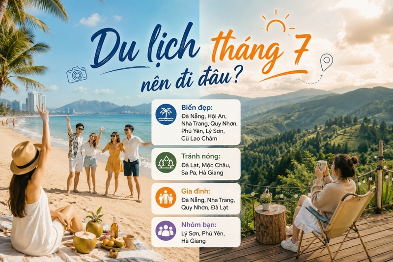 Du lịch tháng 7 nên đi đâu