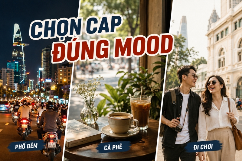 Cách chọn cap về Sài Gòn phù hợp với từng bức ảnh
