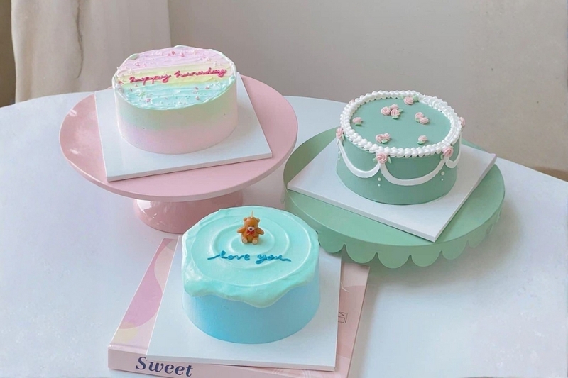 Bento bánh kem sinh nhật pastel – tinh tế và nhẹ nhàng