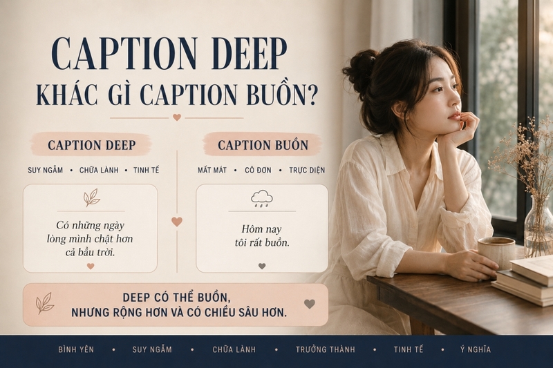 Caption deep khác gì caption buồn