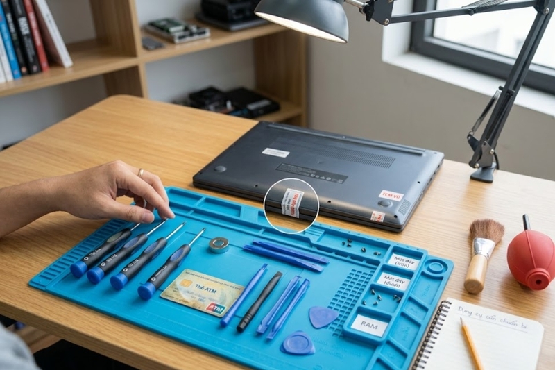 Những điều cần biết và dụng cụ cần chuẩn bị trước khi tháo lắp laptop