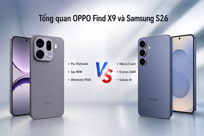 Tổng quan về OPPO Find X9 và Samsung S26