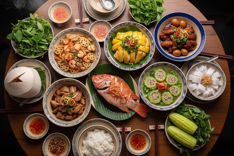 Thực đơn mâm cỗ 1 triệu “Đất phương Nam”