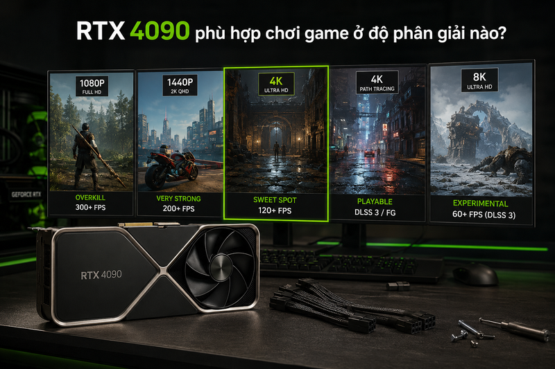 RTX 4090 phù hợp chơi game ở độ phân giải nào