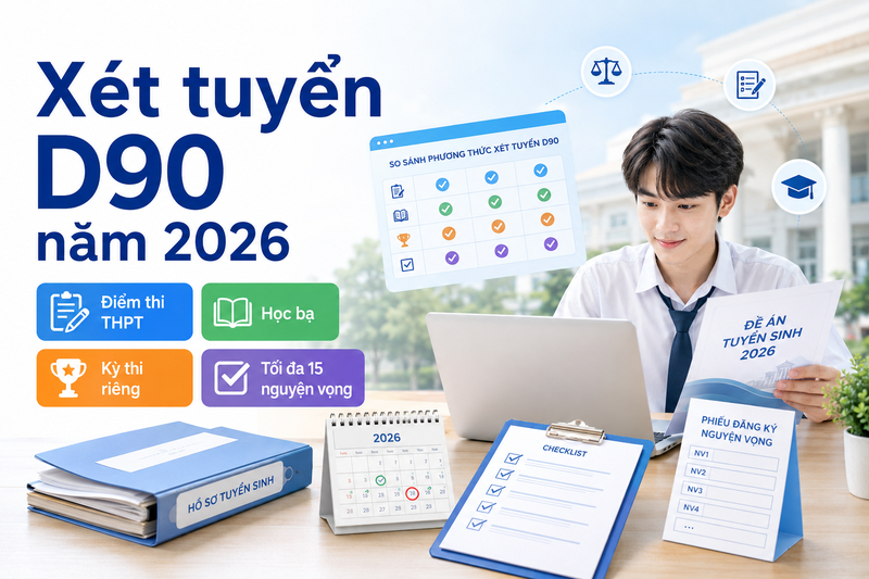 Cơ chế xét tuyển D90 năm 2026 cần lưu ý