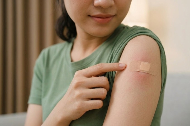 Đau và nhức tại vị trí tiêm