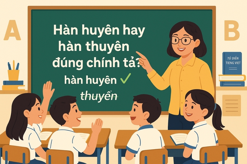 Hàn huyên hay hàn thuyên đúng chính tả