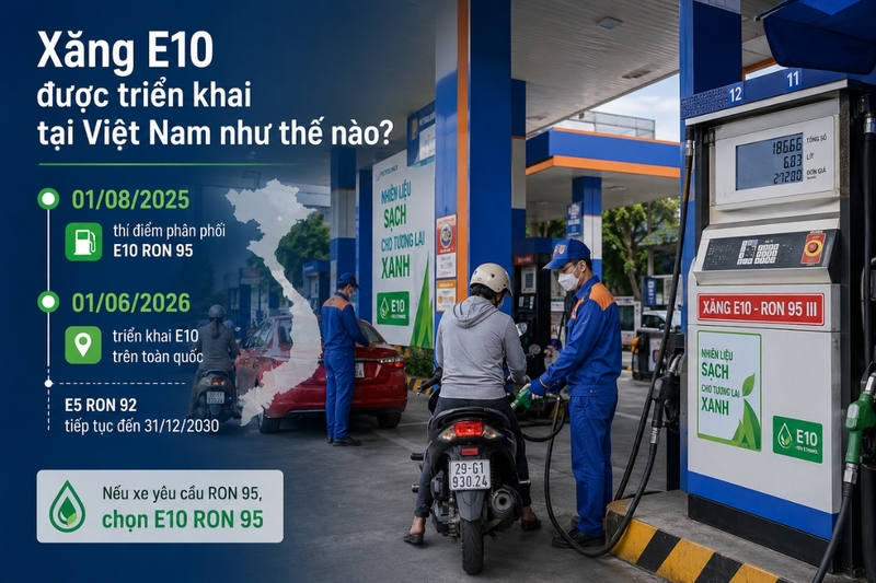 Xăng E10 được triển khai tại Việt Nam như thế nào?
