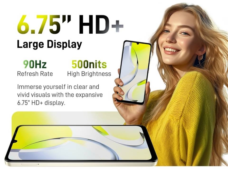 Nubia A76 sở hữu màn hình 6.75 inch độ phân giải HD+