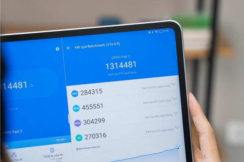 OPPO Pad 3 sử dụng vi xử lý MediaTek Dimensity 8350