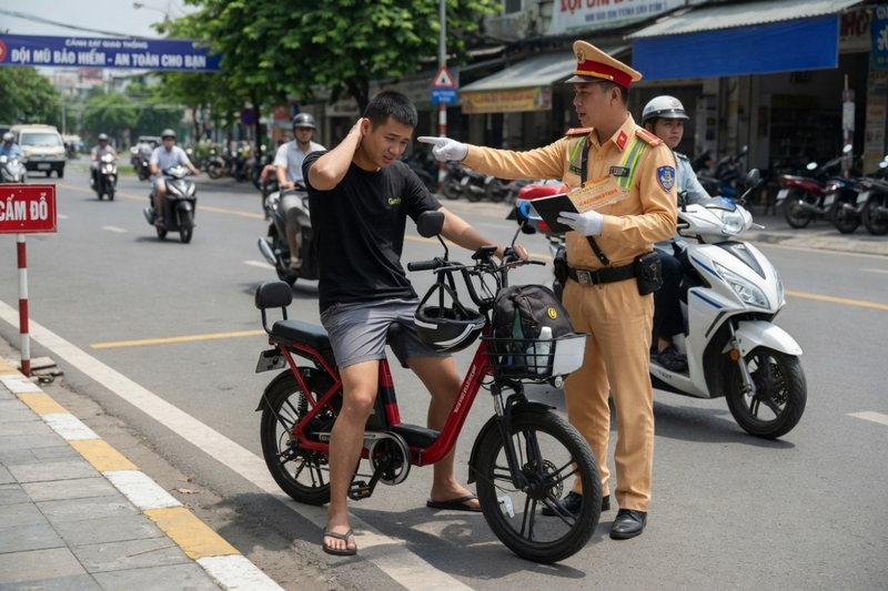 Mức phạt khi không đội mũ bảo hiểm