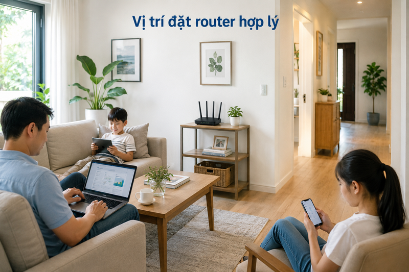Nên đặt router Wi-Fi ở đâu cho sóng khỏe