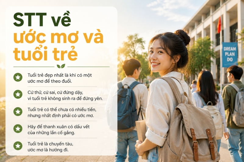 STT về ước mơ và tuổi trẻ