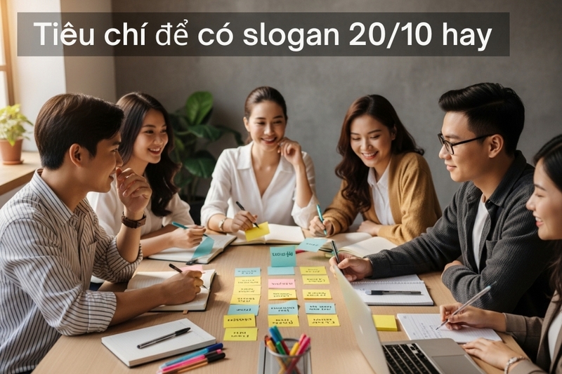 Tiêu chí để có slogan 20/10 hay