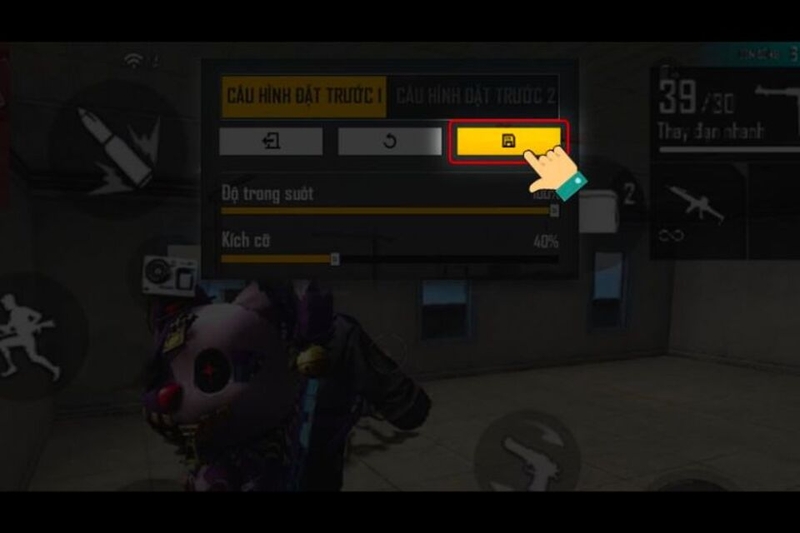 Nhấn nút “Save” để lưu lại cài đặt