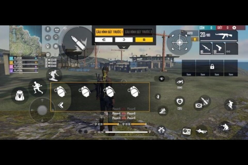 Sắp xếp các nút còn lại và điều chỉnh kích thước thuận tay