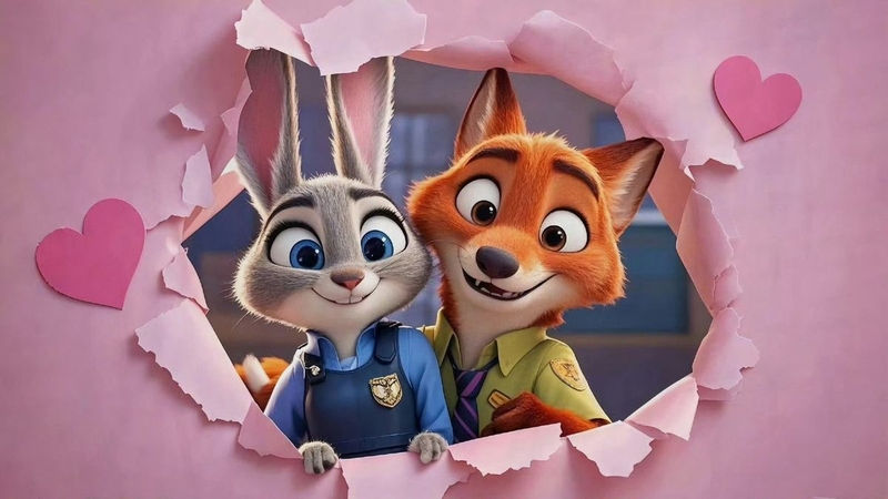 Hình nền Cáo và Thỏ Zootopia cho các cặp đôi