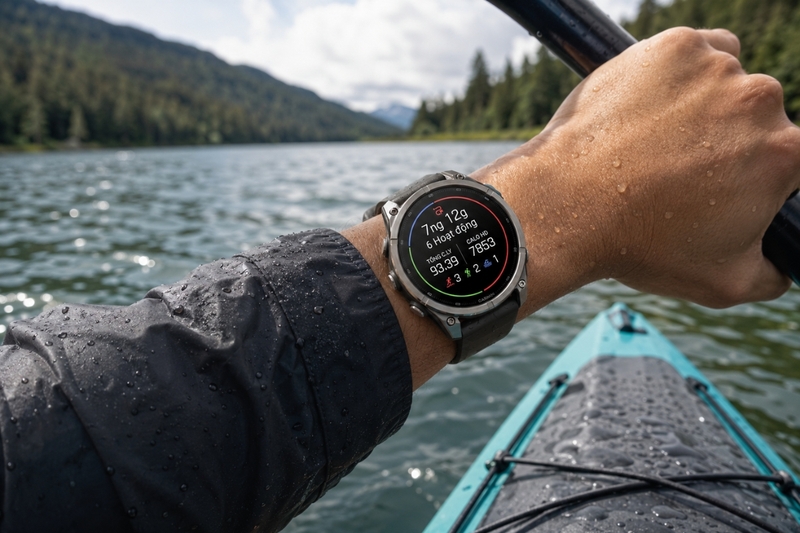 Garmin Fenix 9 Titanium 47mm AMOLED Dây Silicone Xám Sỏi - 6