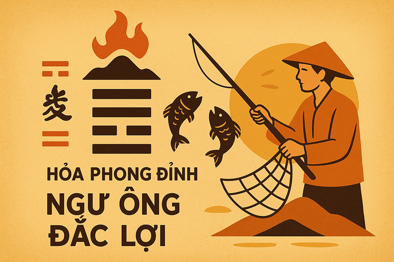 biển số xe 00350 thuộc về Quẻ Hỏa Phong Đỉnh, có điềm "Ngư Ông Đắc Lợi - Nhất cử lưỡng tiện"