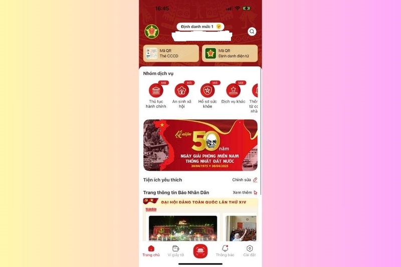 Xác thực và truy cập vào các tiện ích VNeID