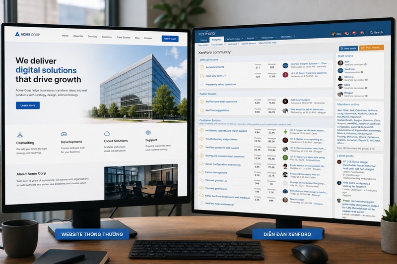 XenForo khác gì website thông thường?