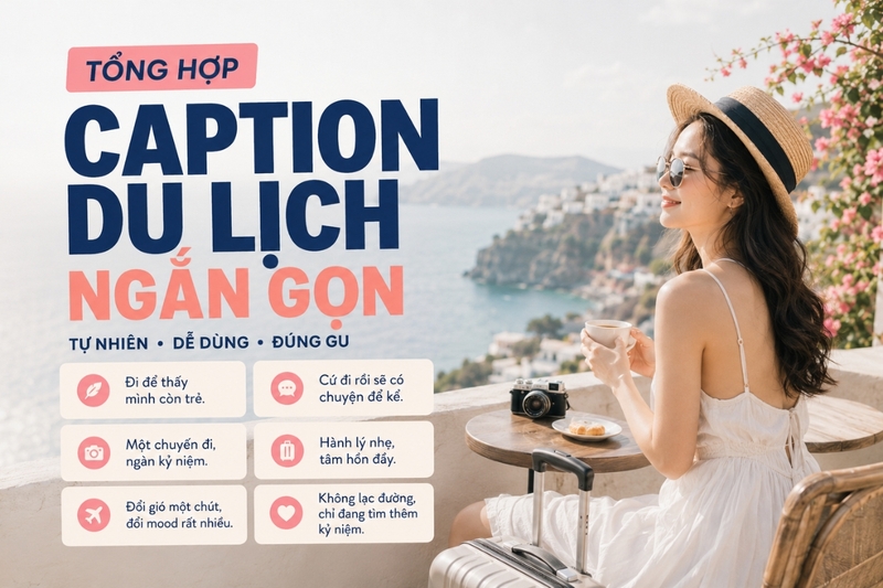 Caption du lịch ngắn gọn