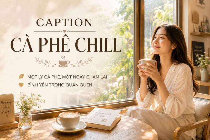 Caption cà phê chill