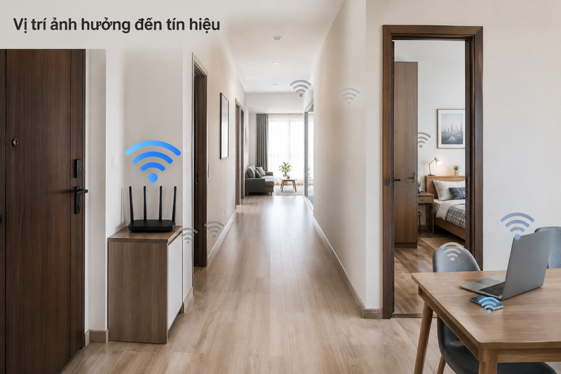 Vì sao vị trí đặt router ảnh hưởng đến tín hiệu