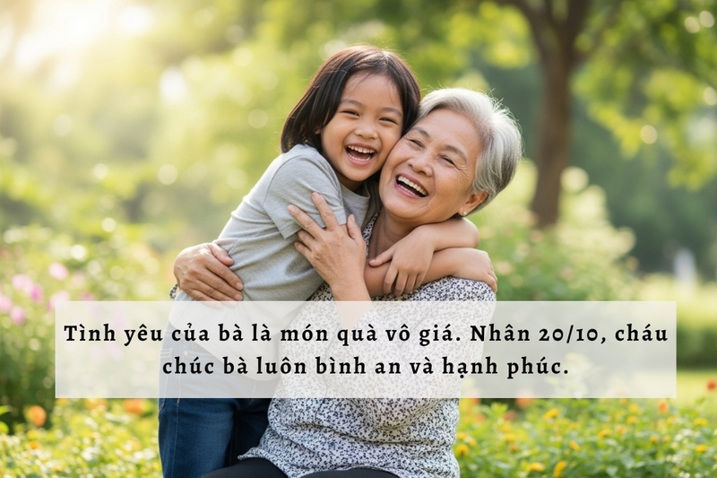 Lời chúc 20/10 ngắn gọn mà sâu sắc dành cho bà (2)