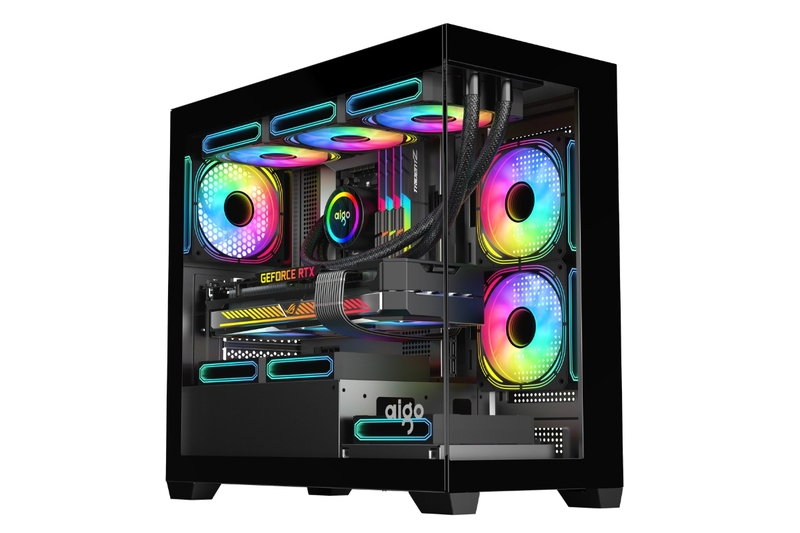 Toàn bộ linh kiện được lắp đặt trong vỏ case Aigo CM218 6F