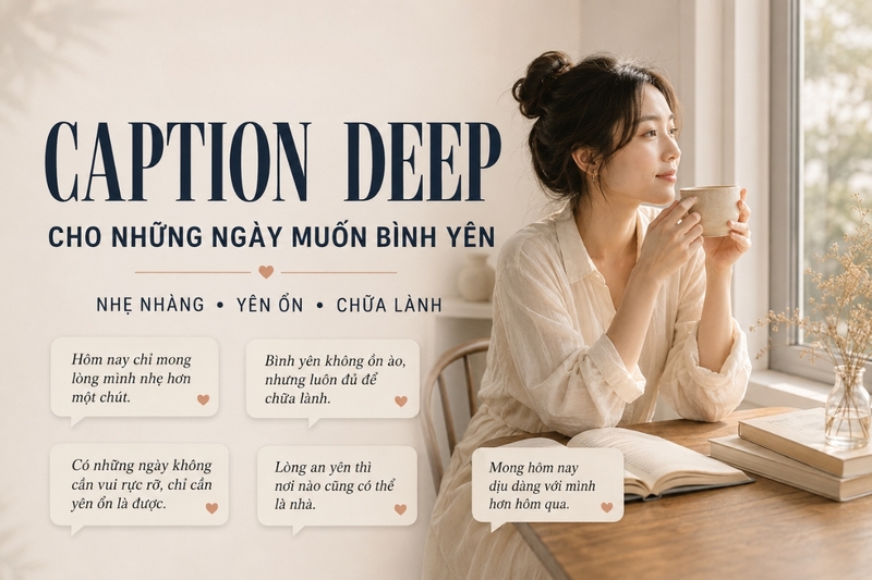 Caption deep cho những ngày muốn bình yên