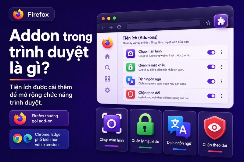 Addon trong trình duyệt là gì?