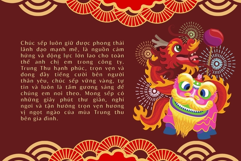 Lời chúc thể hiện sự trân trọng lãnh đạo