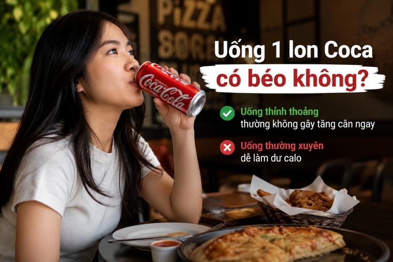 Uống 1 lon Coca có béo không