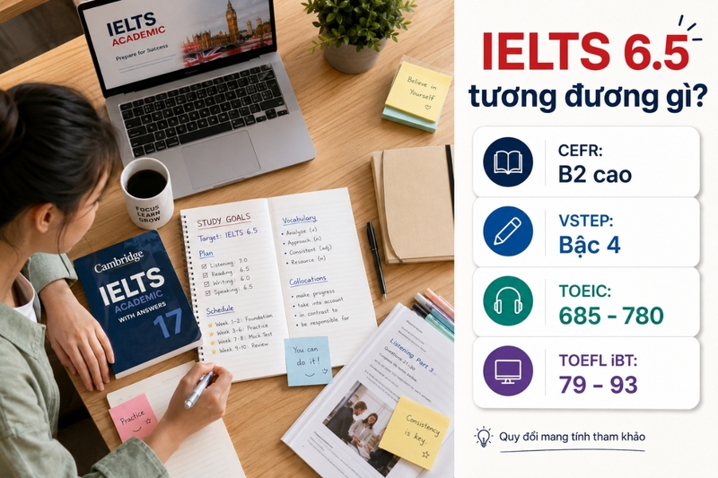 IELTS 6.5 tương đương gì