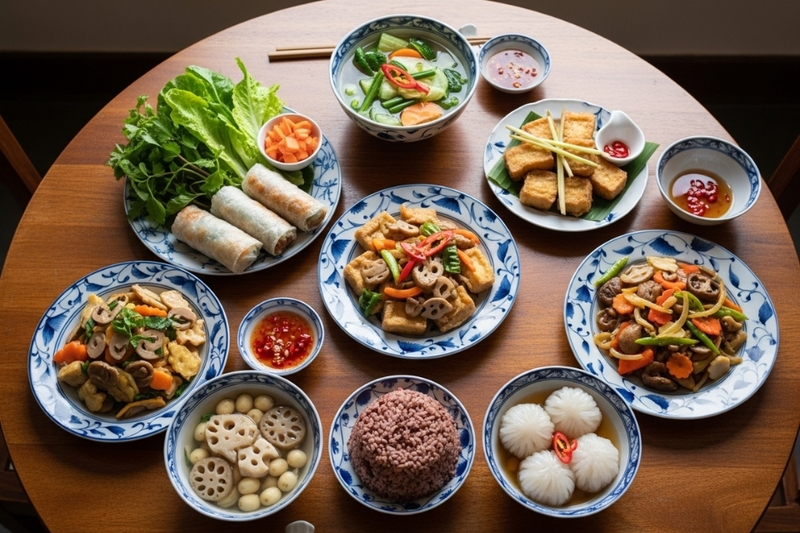 Thực đơn mâm cỗ 1 triệu “Chay tịnh tâm”