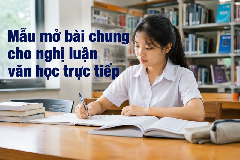 Mẫu mở bài chung cho nghị luận văn học trực tiếp