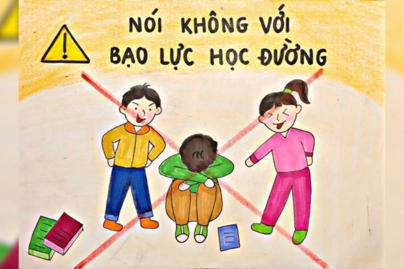3.Tranh vẽ phòng chống bạo lực học đường.jpg