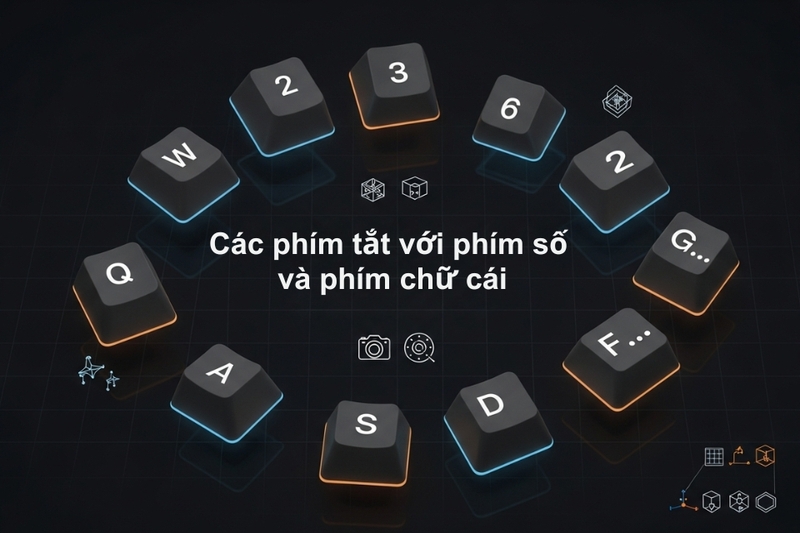 Các phím tắt với phím số và phím chữ cái