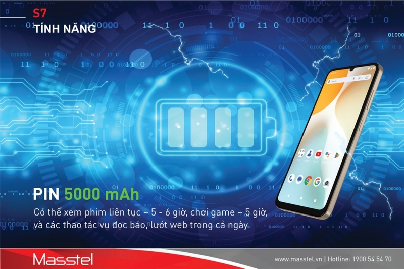 Dung lượng pin khủng 5000mAh