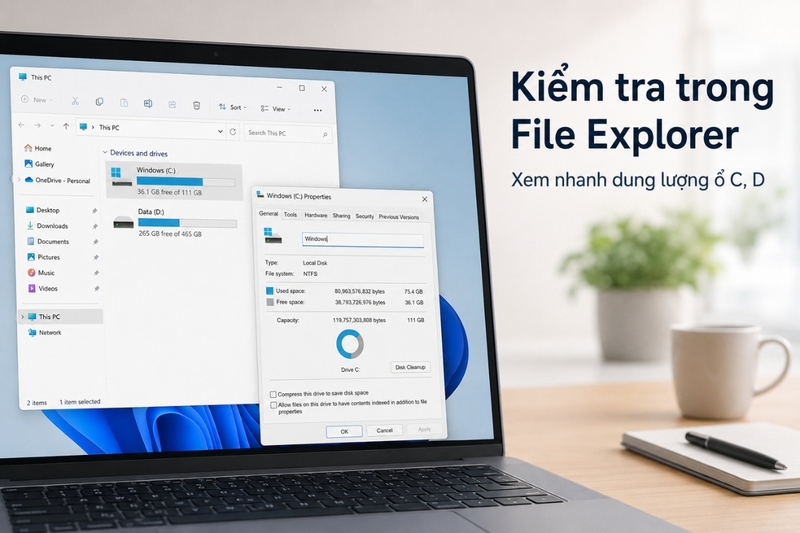 Kiểm tra trong File Explorer