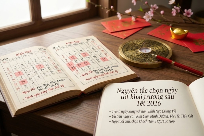 Ngày tốt khai trương sau Tết 2026 - 2