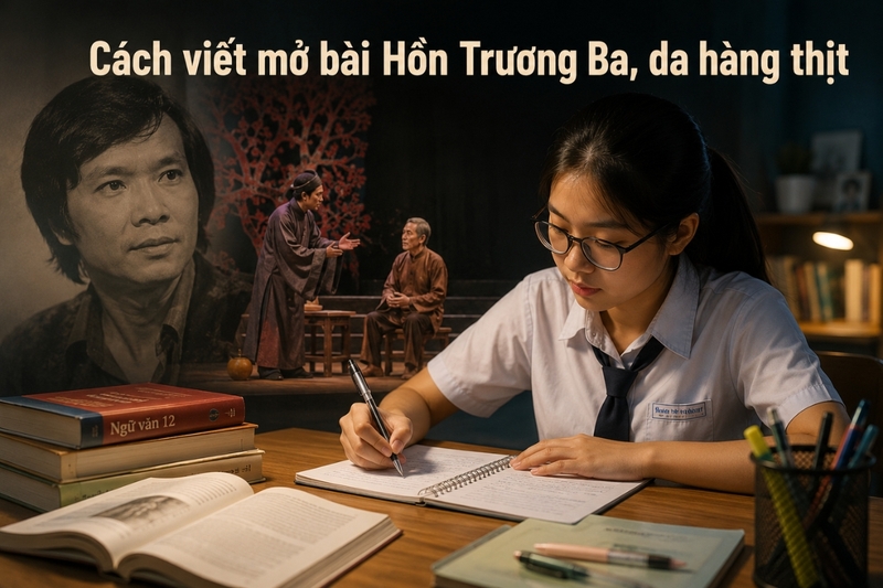 Cách viết mở bài Hồn Trương Ba da hàng thịt