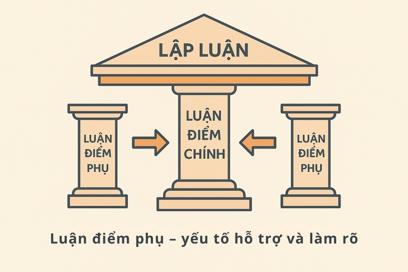 Luận điểm phụ - yếu tố hỗ trợ và làm rõ