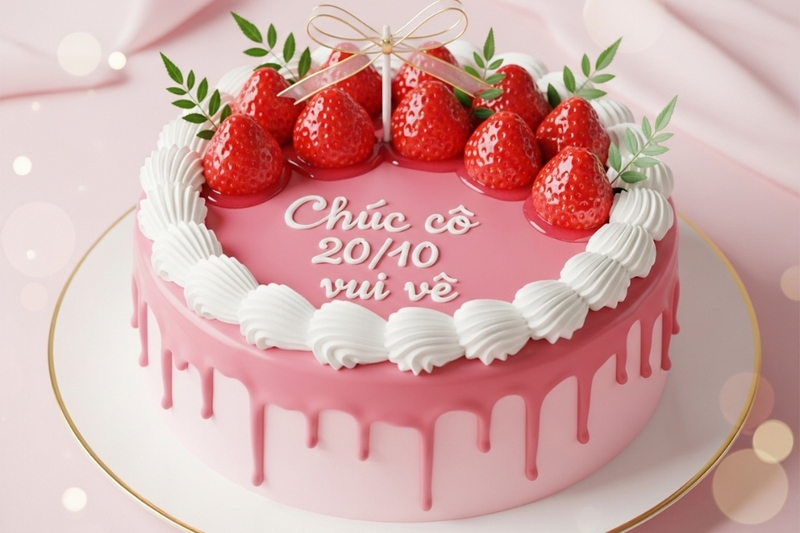Mẫu bánh kem 20/10 tặng cô giáo trên lớp