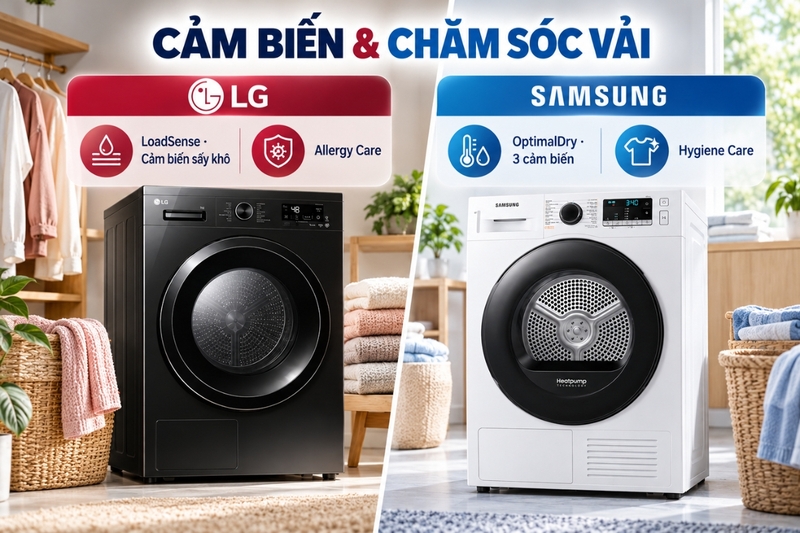 Cảm biến thông minh và khả năng chăm sóc trang phục