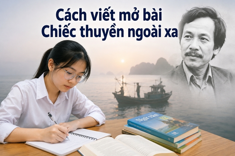 Cách viết mở bài Chiếc thuyền ngoài xa