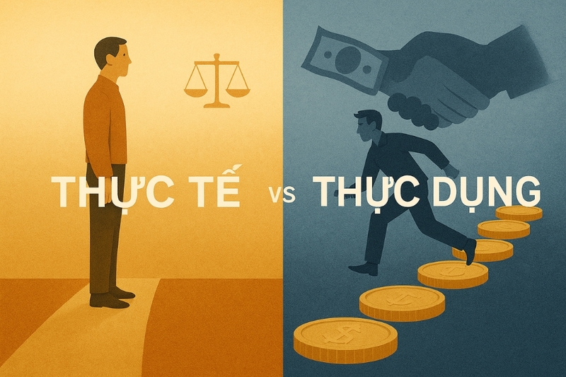 Phân biệt thực tế và thực dụng